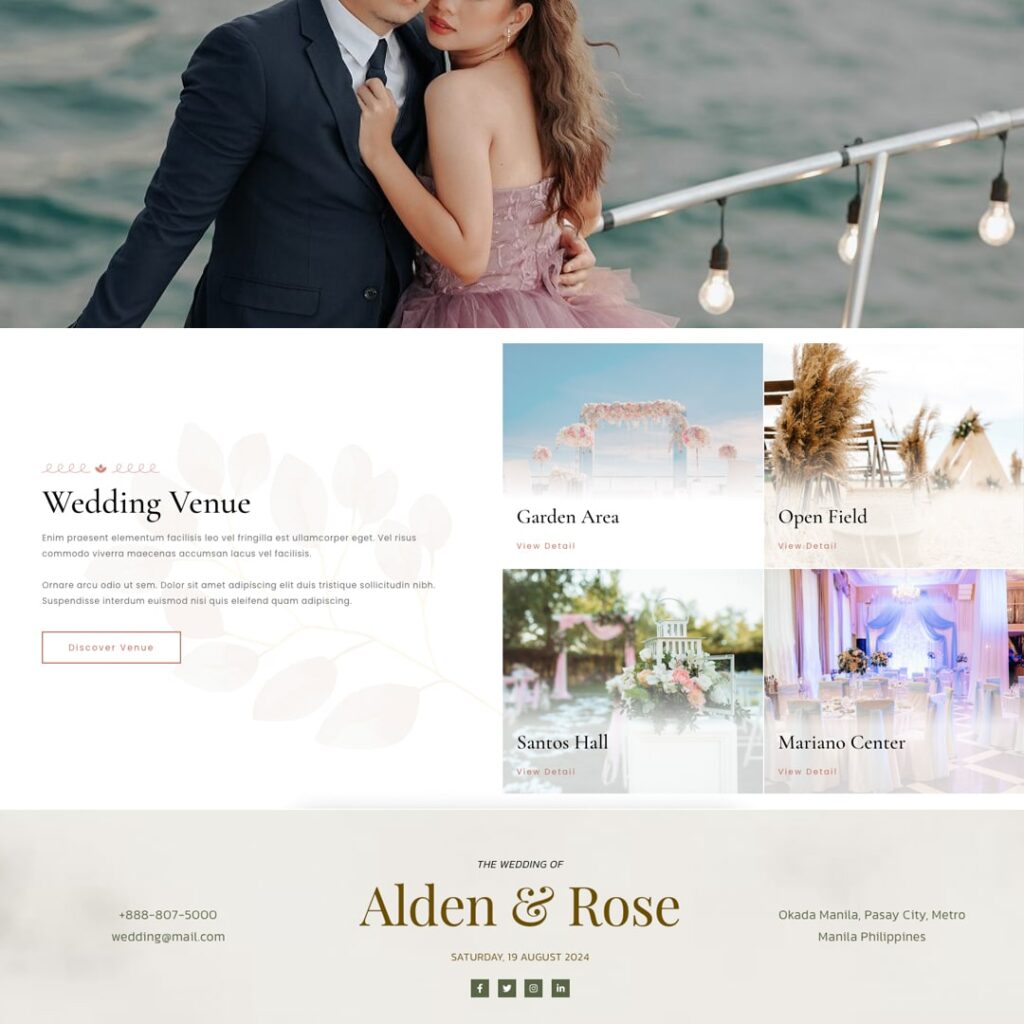 Wedding Website - Sample | Perfect Day Digital (Weareinvitingyou.co)